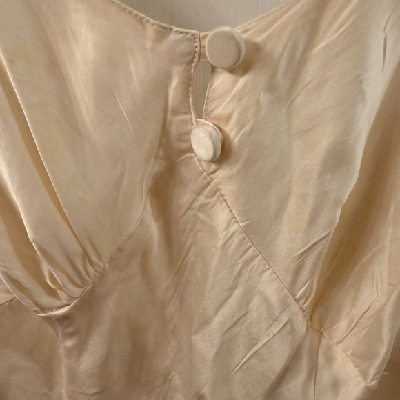 VTG 90s Y2K Victoria's Secret Silk Intimates Sleepwear Dress Fabric Buttons - Picture 2 of 5